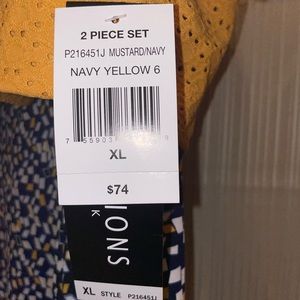 Navy and yellow dress